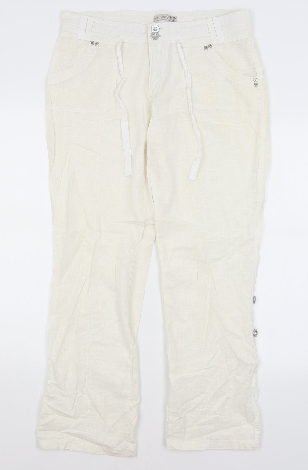 Atmosphere Womens White   Trousers  Size 12 L30 in
