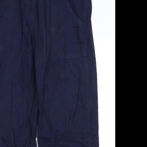 M&Co Womens Blue   Trousers  Size 14 L28.5 in