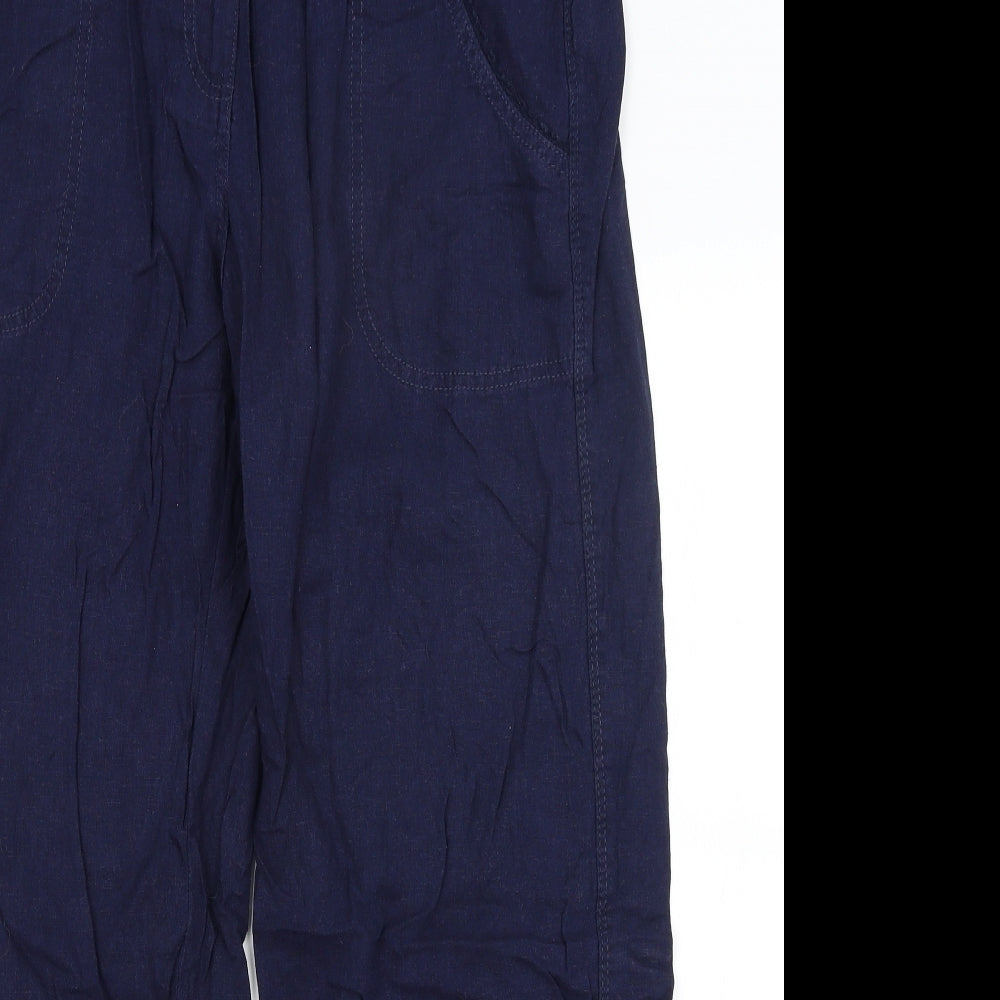 M&Co Womens Blue   Trousers  Size 14 L28.5 in