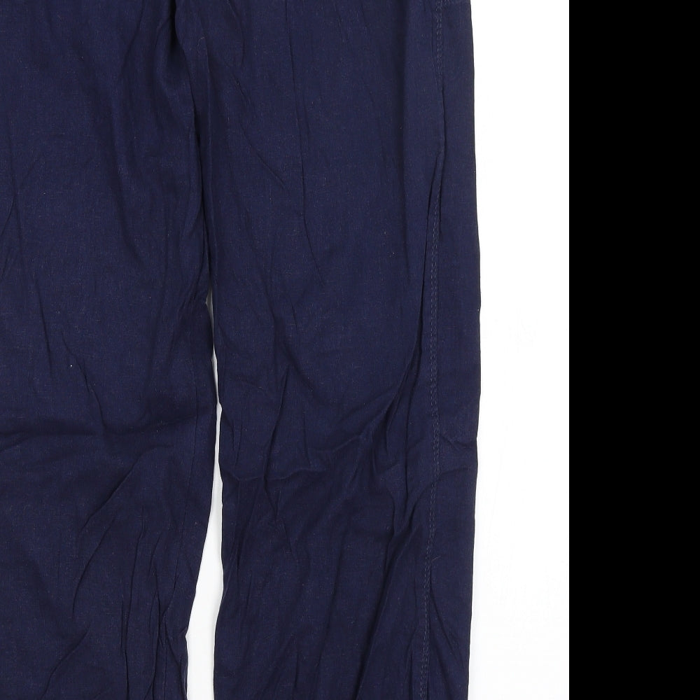 M&Co Womens Blue   Trousers  Size 14 L28.5 in