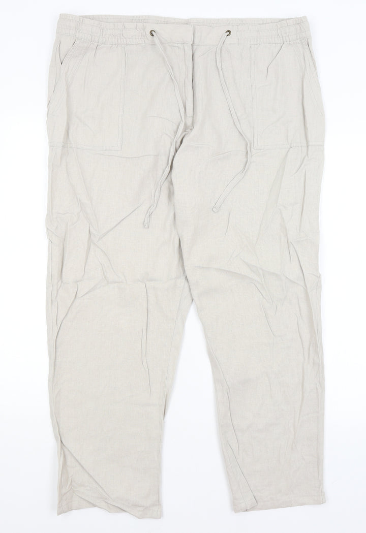 Bonmarche Womens Beige   Trousers  Size 20 L27.5 in