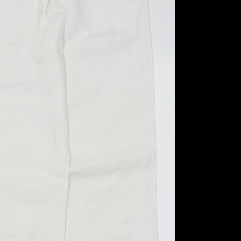 Laura Ashley Womens White   Trousers  Size 8 L29 in