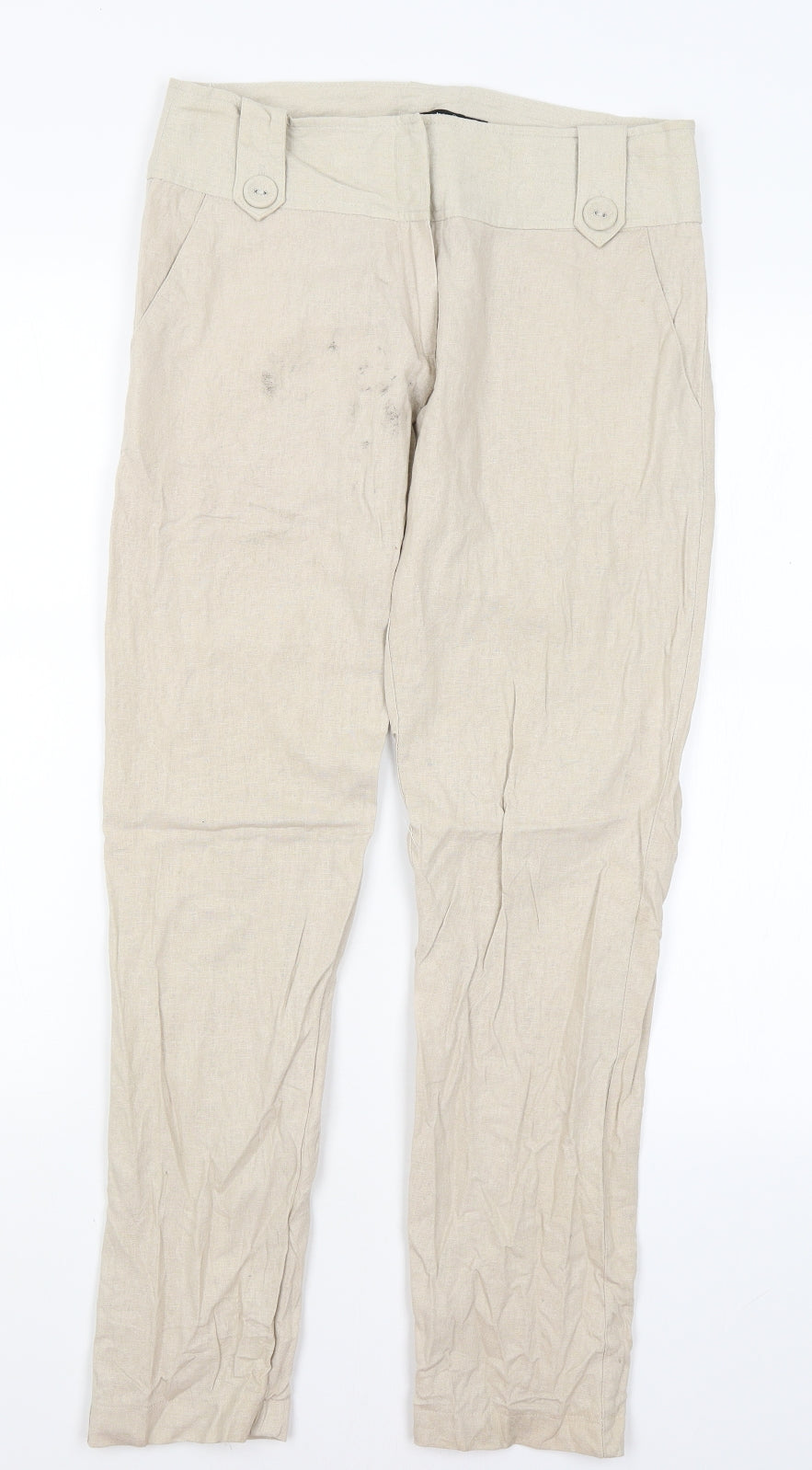 Atmosphere Womens Beige   Trousers  Size 8 L28.5 in