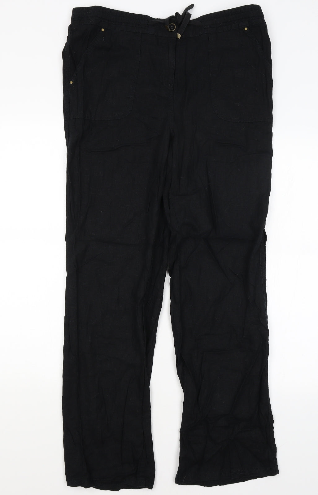 George Womens Black   Trousers  Size 14 L30.5 in