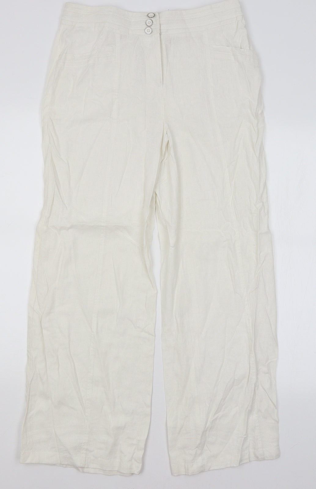 Soon Womens White   Trousers  Size 10 L29 in