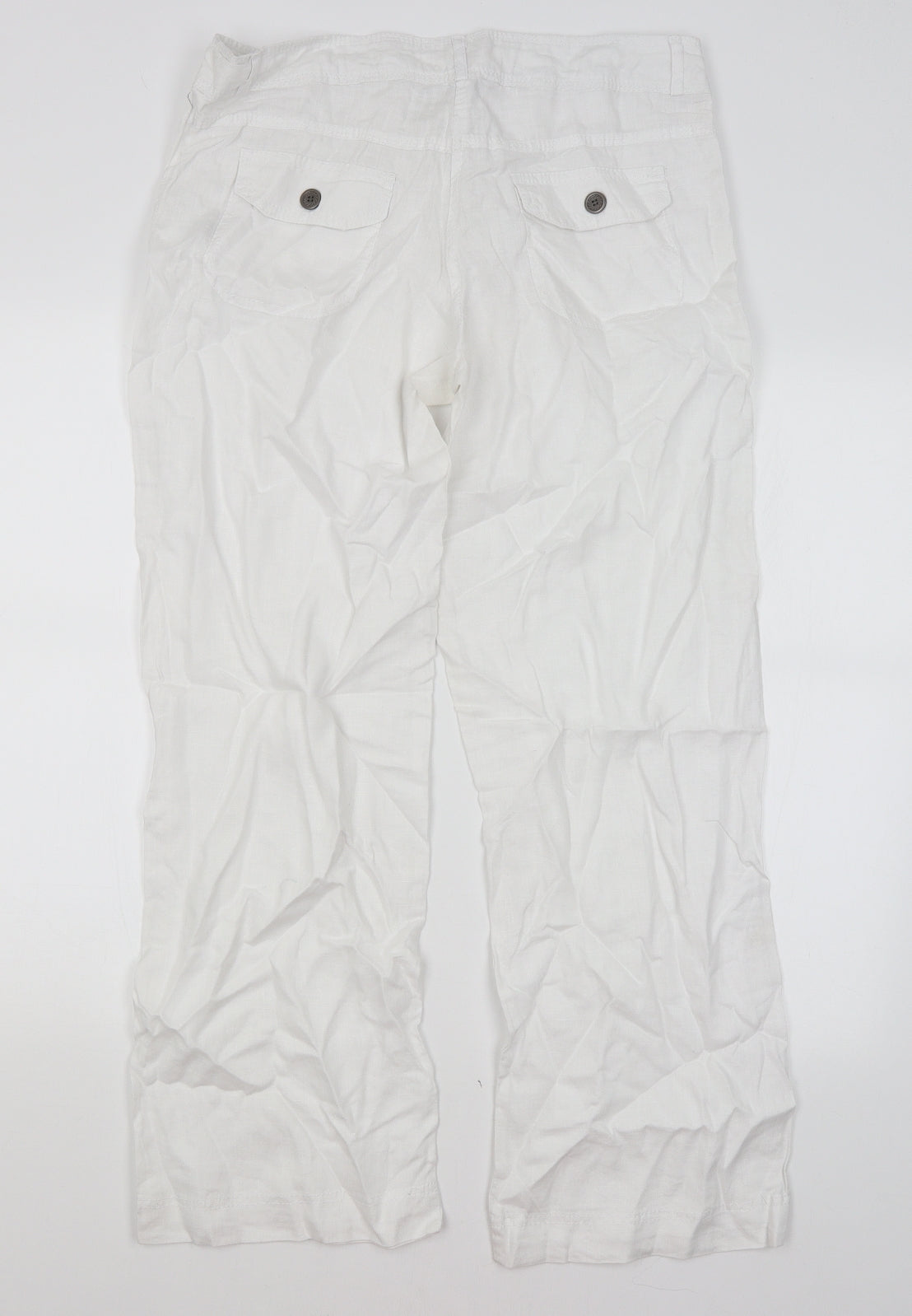 Denim Co Womens White   Trousers  Size 12 L30 in