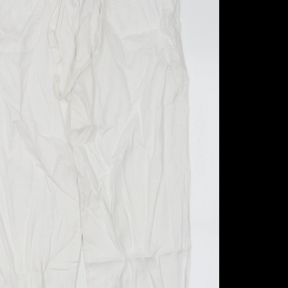 Denim Co Womens White   Trousers  Size 12 L30 in