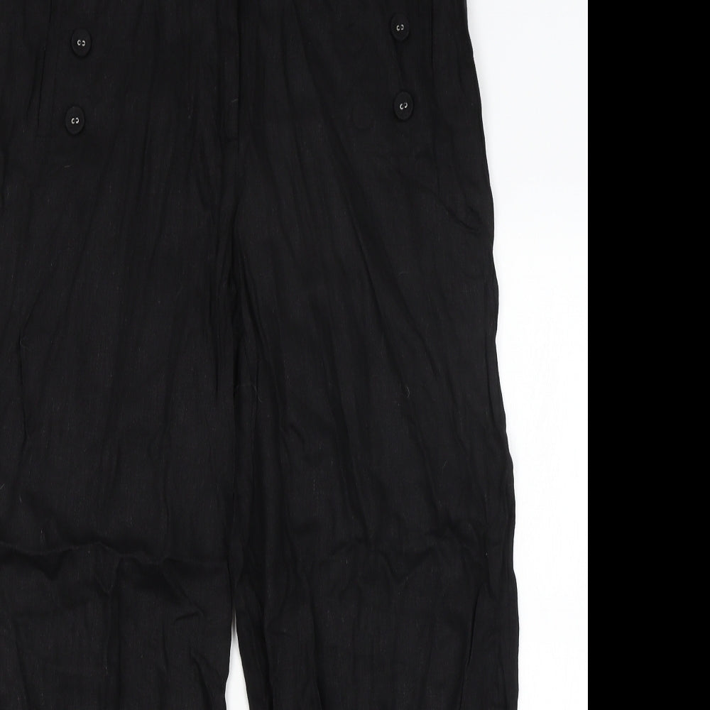 Mia Moda Womens Black   Trousers  Size 14 L26 in