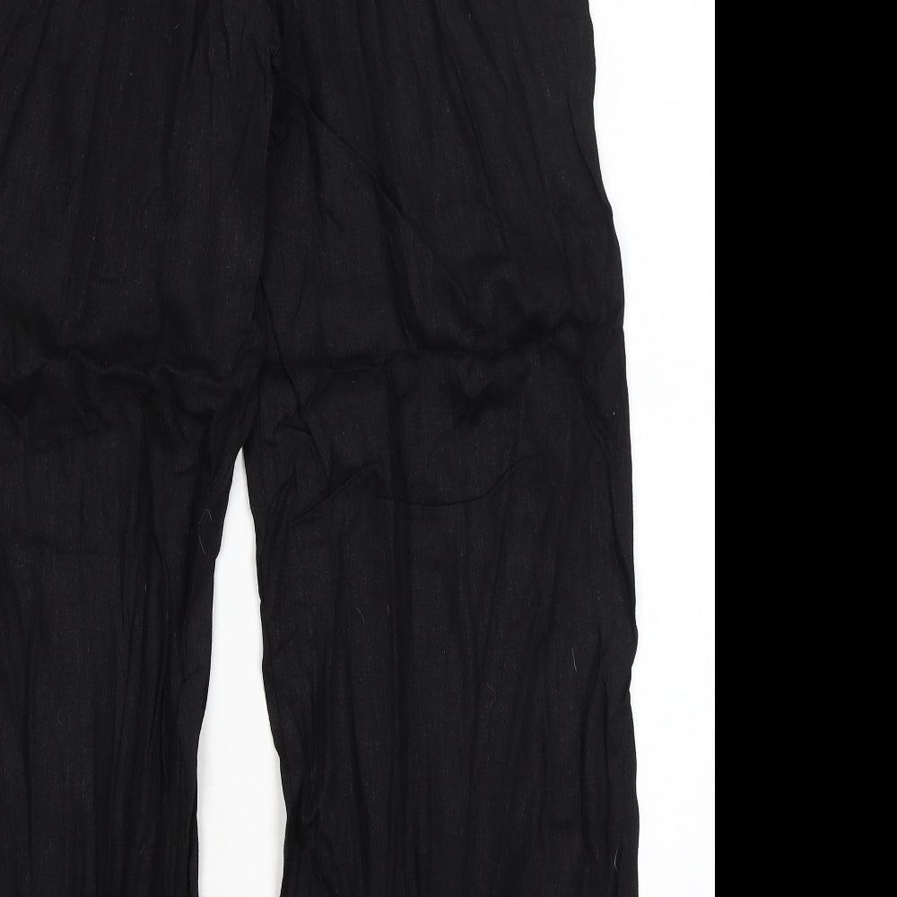 Mia Moda Womens Black   Trousers  Size 14 L26 in