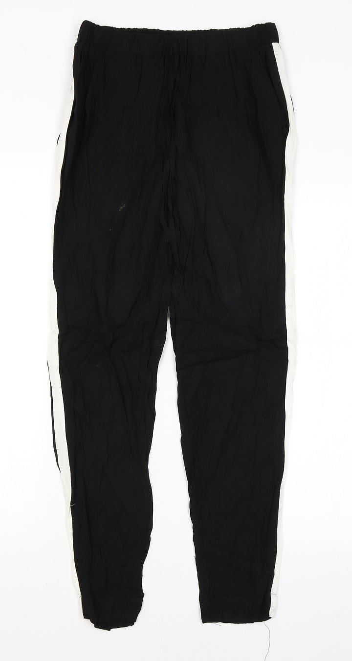 New Look Womens Black Trousers Size 10 L26.5 in