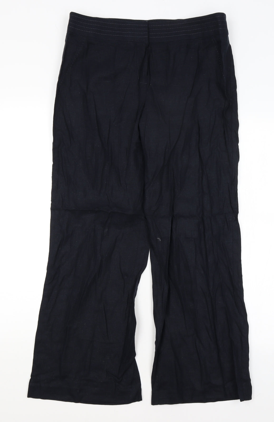 M&S Womens Blue   Trousers  Size 12 L28 in