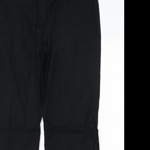 M&S Womens Black   Trousers  Size 14 L28.5 in
