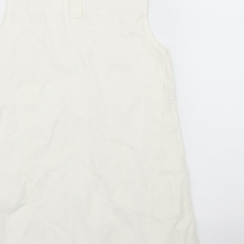 George Girls White Floral  Basic Blouse Size 7 Years