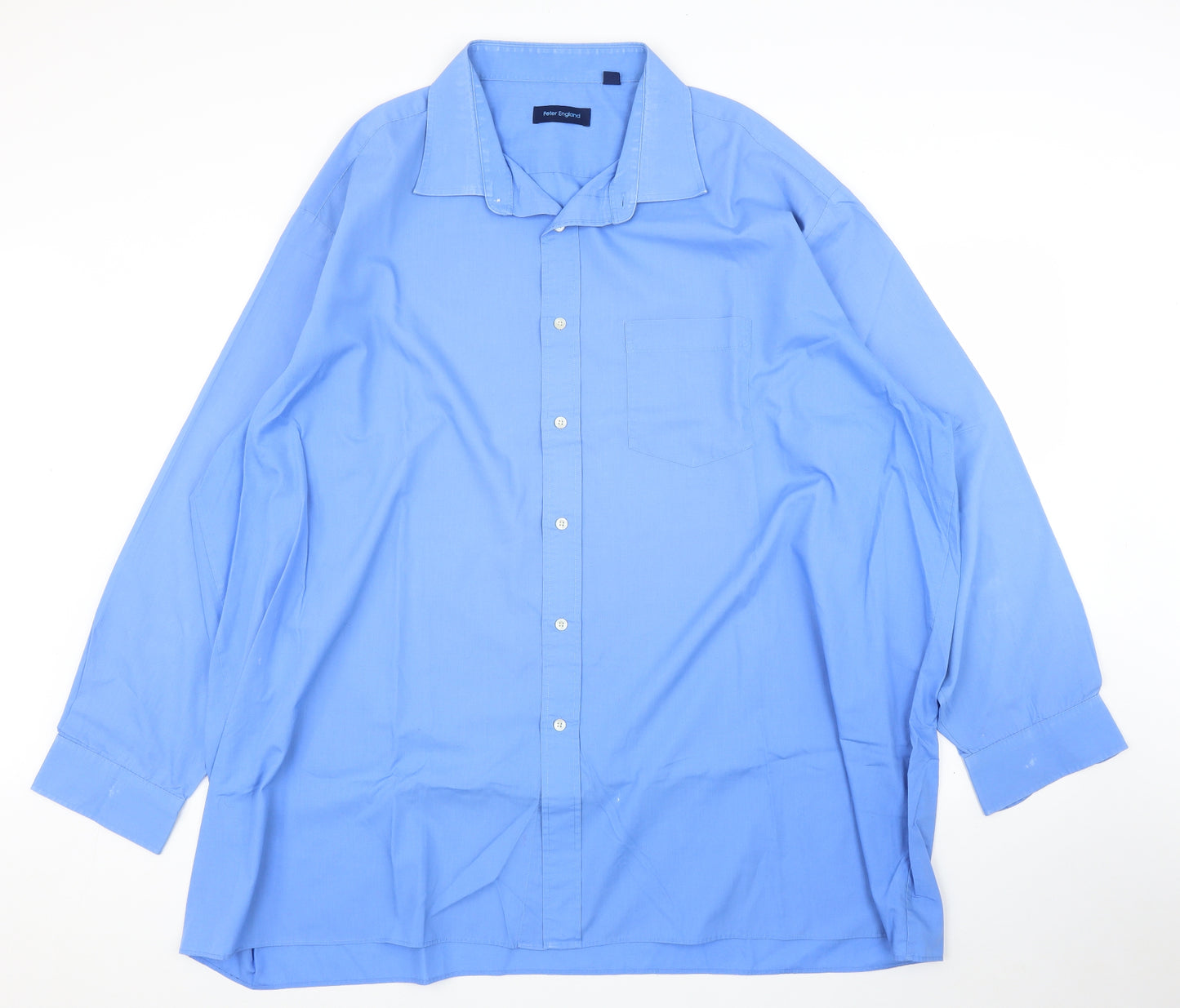 Peter England Mens Blue    Button-Up Size 20