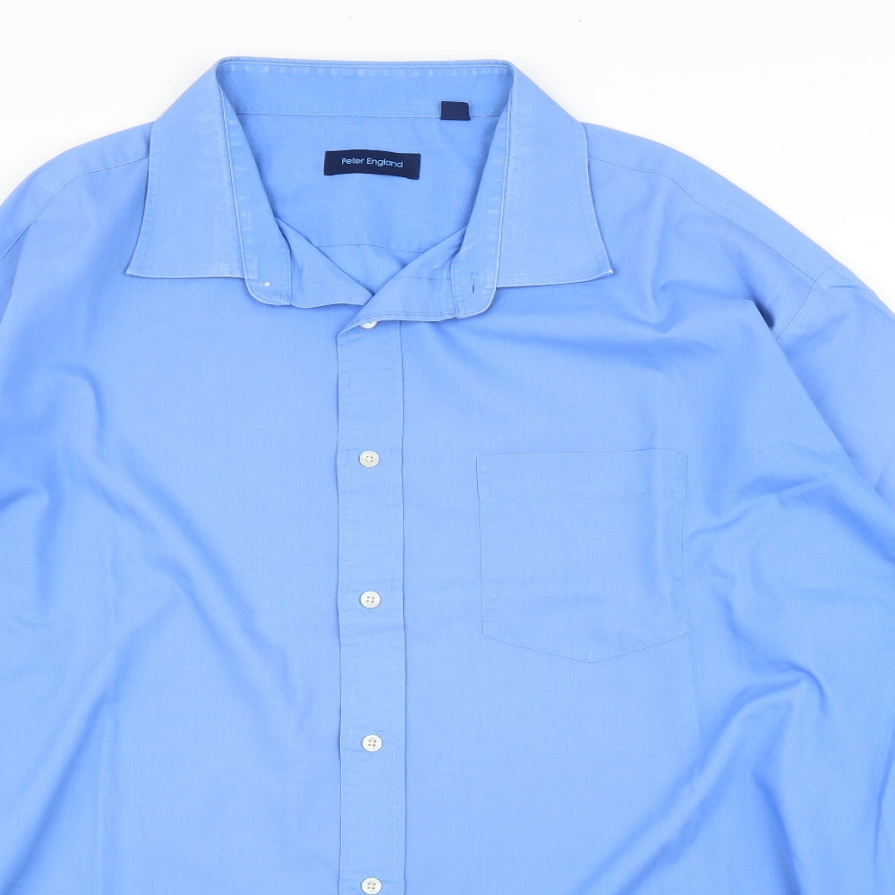 Peter England Mens Blue    Button-Up Size 20