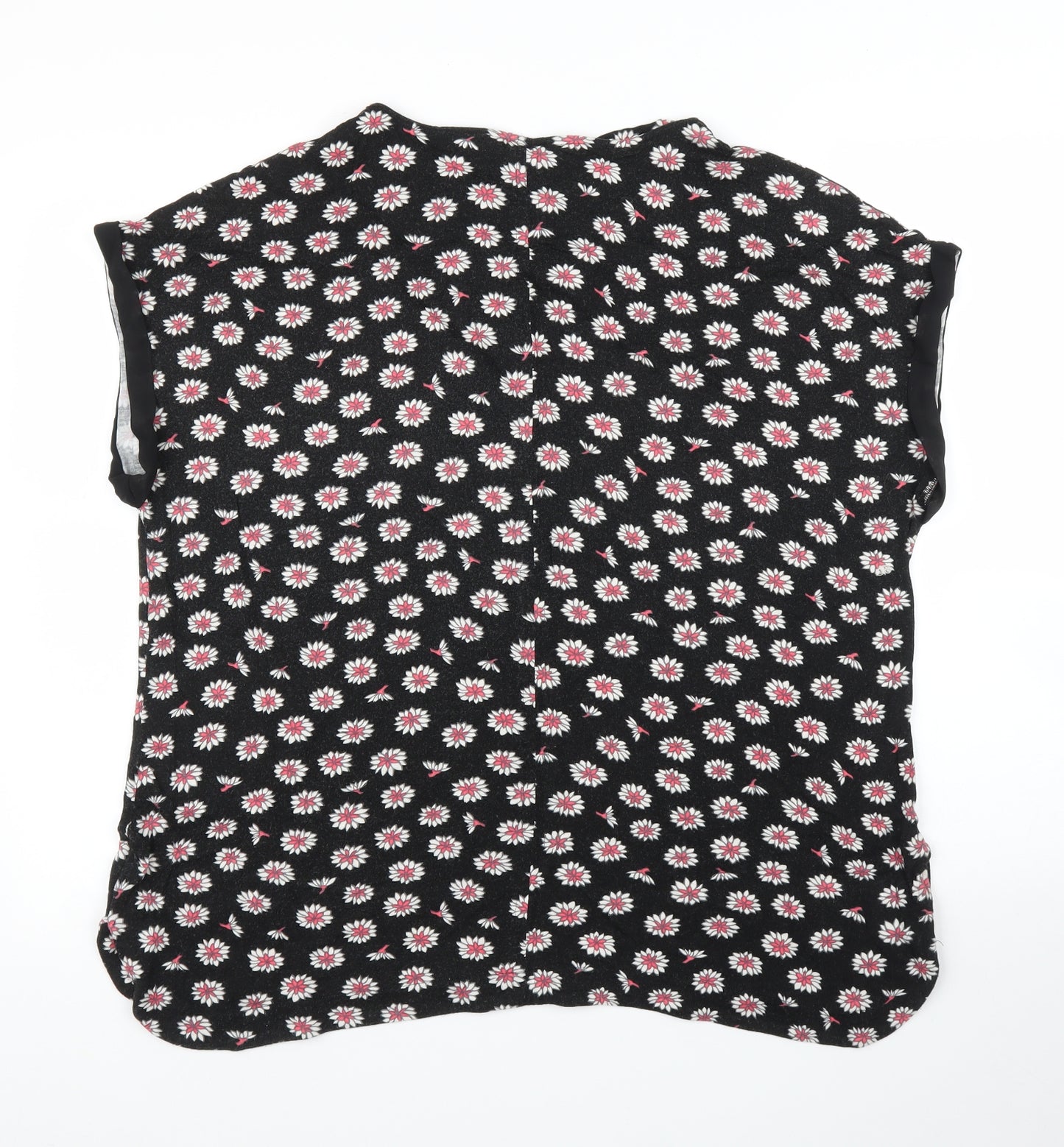 NEXT Womens Black Floral  Basic Blouse Size 18