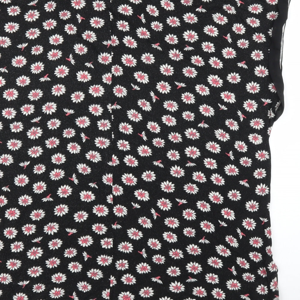 NEXT Womens Black Floral  Basic Blouse Size 18