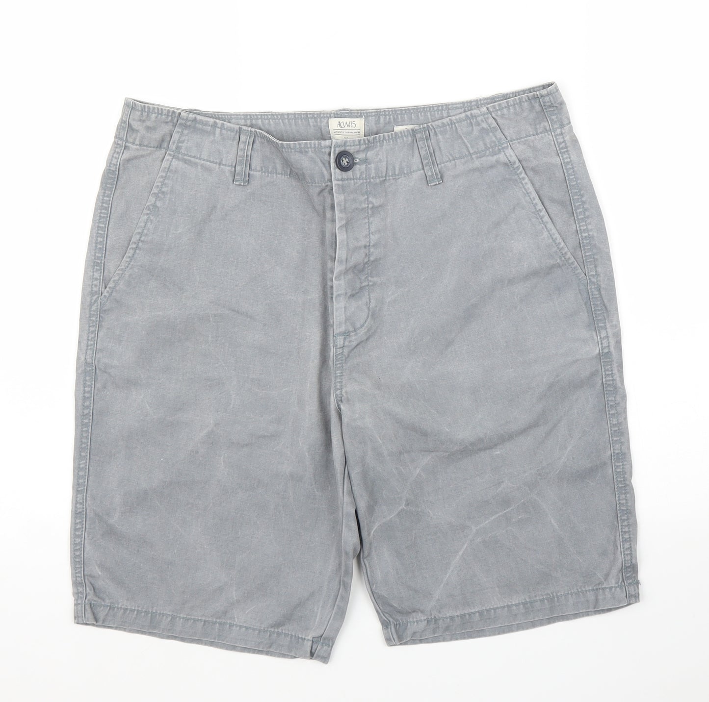 ACW85 Mens Grey  Denim Bermuda Shorts Size 32 in