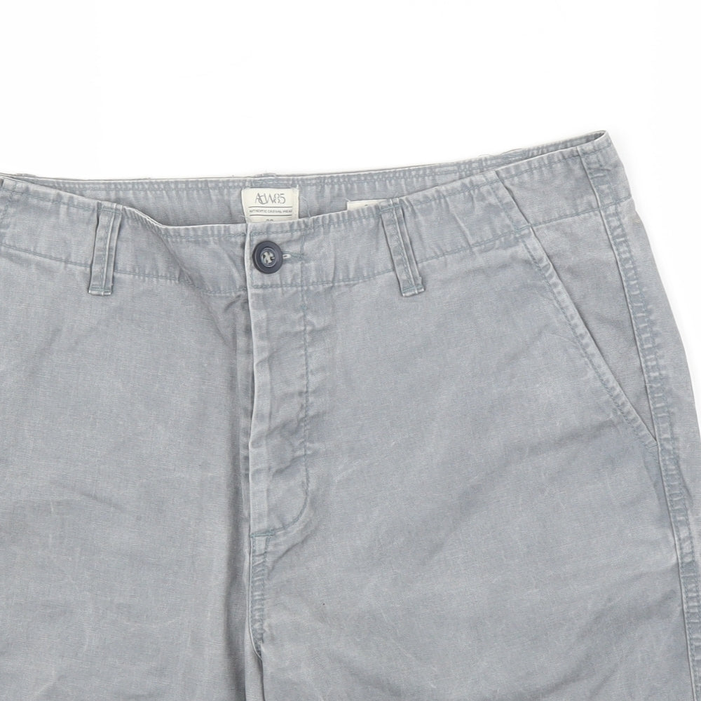 ACW85 Mens Grey  Denim Bermuda Shorts Size 32 in