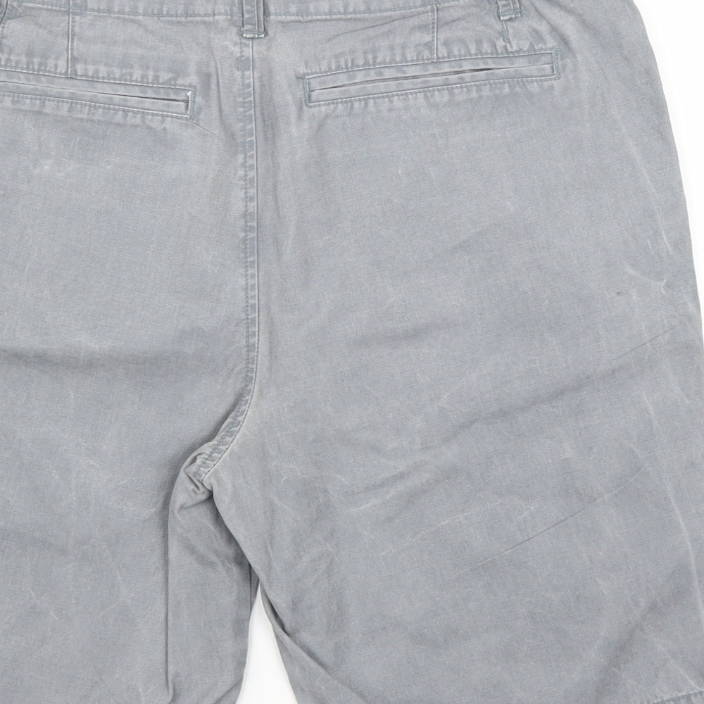 ACW85 Mens Grey  Denim Bermuda Shorts Size 32 in