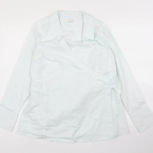 mamas & papas Womens Green   Wrap Blouse Size 12