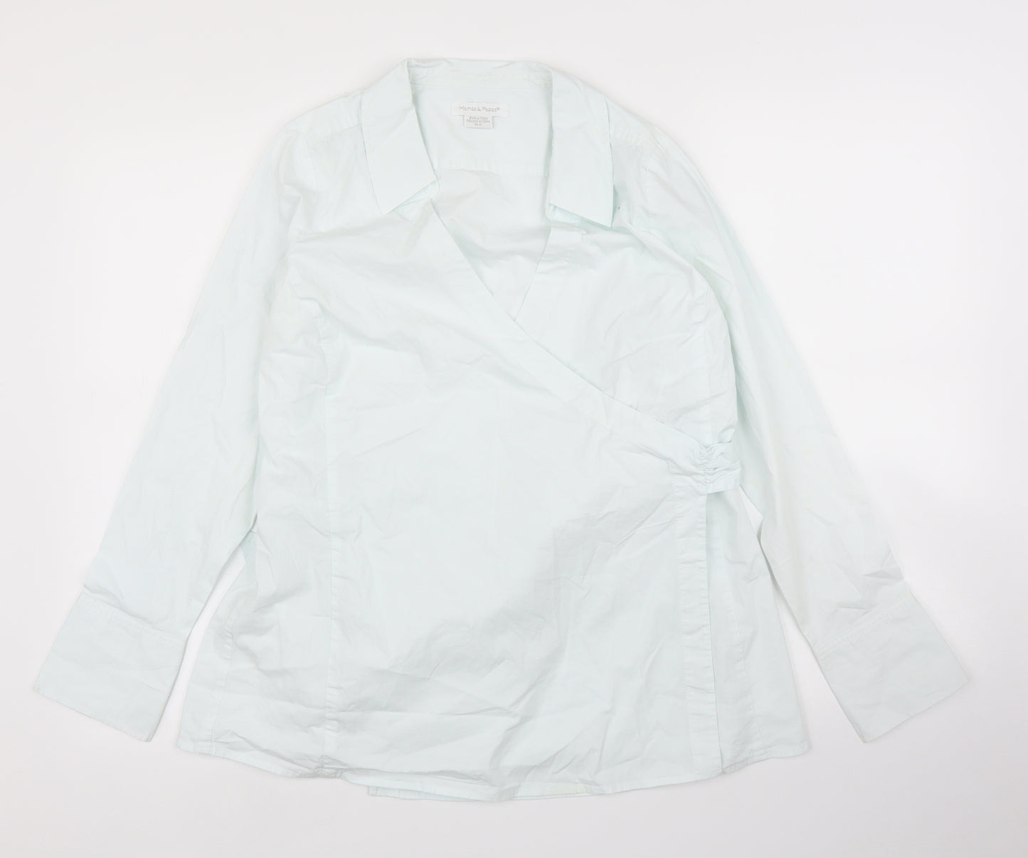 mamas & papas Womens Green   Wrap Blouse Size 12