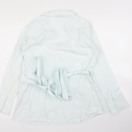 mamas & papas Womens Green   Wrap Blouse Size 12
