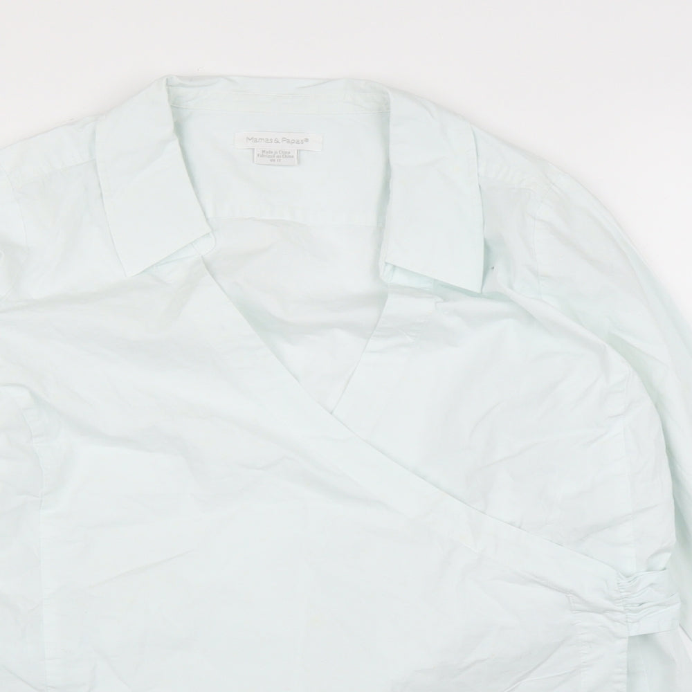 mamas & papas Womens Green   Wrap Blouse Size 12