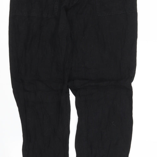 Papaya Womens Black   Trousers  Size 12 L27 in