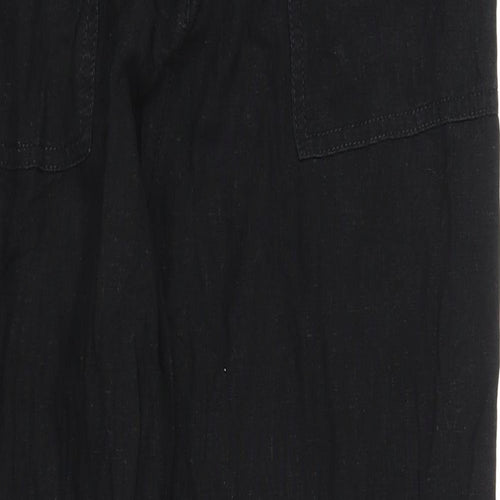 Papaya Womens Black   Trousers  Size 12 L27 in