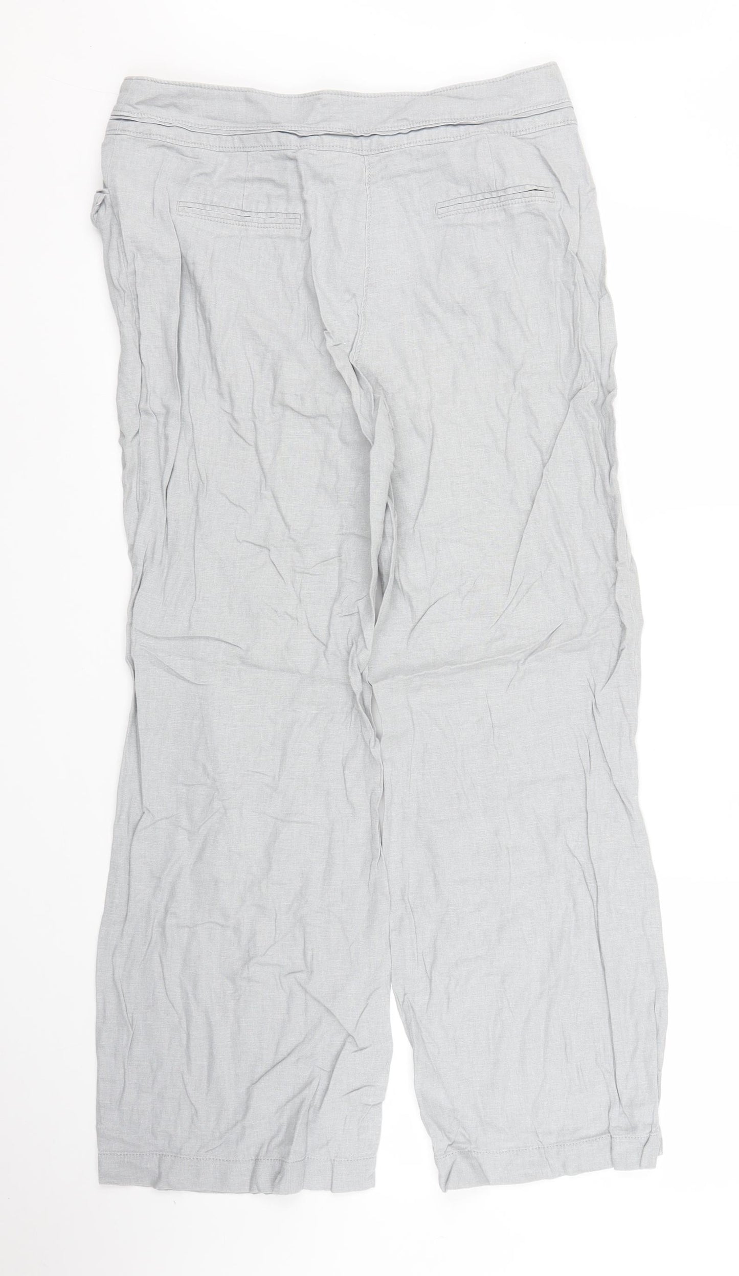 Per Una Womens Grey   Trousers  Size 10 L27 in