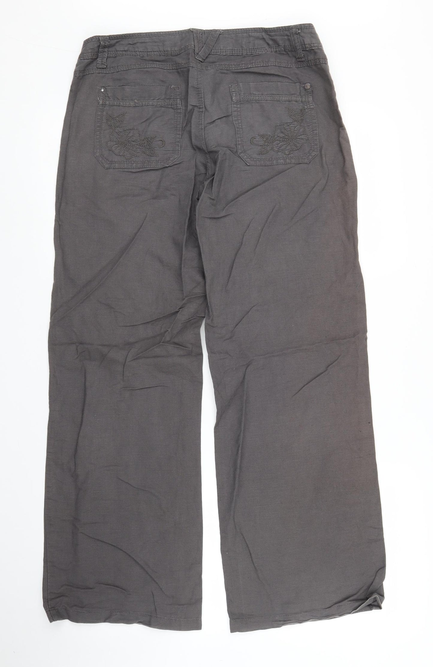 New Look Womens Grey   Trousers  Size 10 L29 in