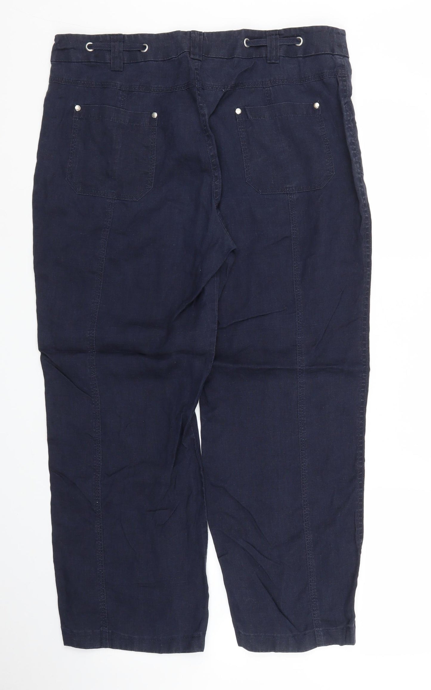 Preworn Womens Blue   Capri Trousers Size 16 L26 in