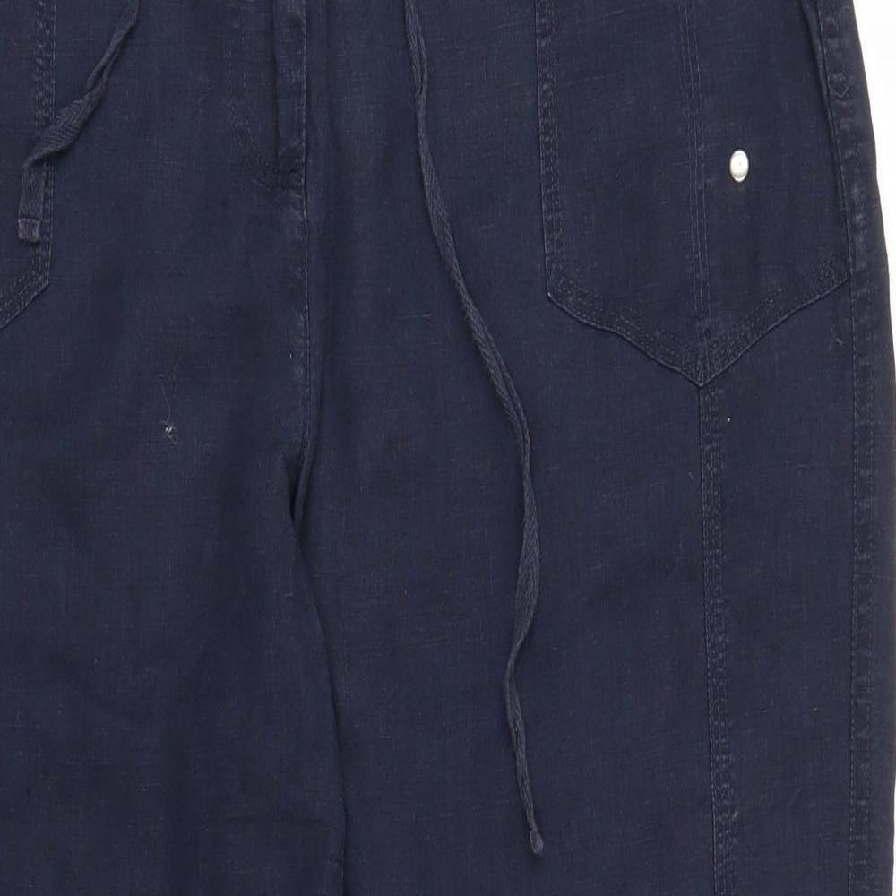Preworn Womens Blue   Capri Trousers Size 16 L26 in