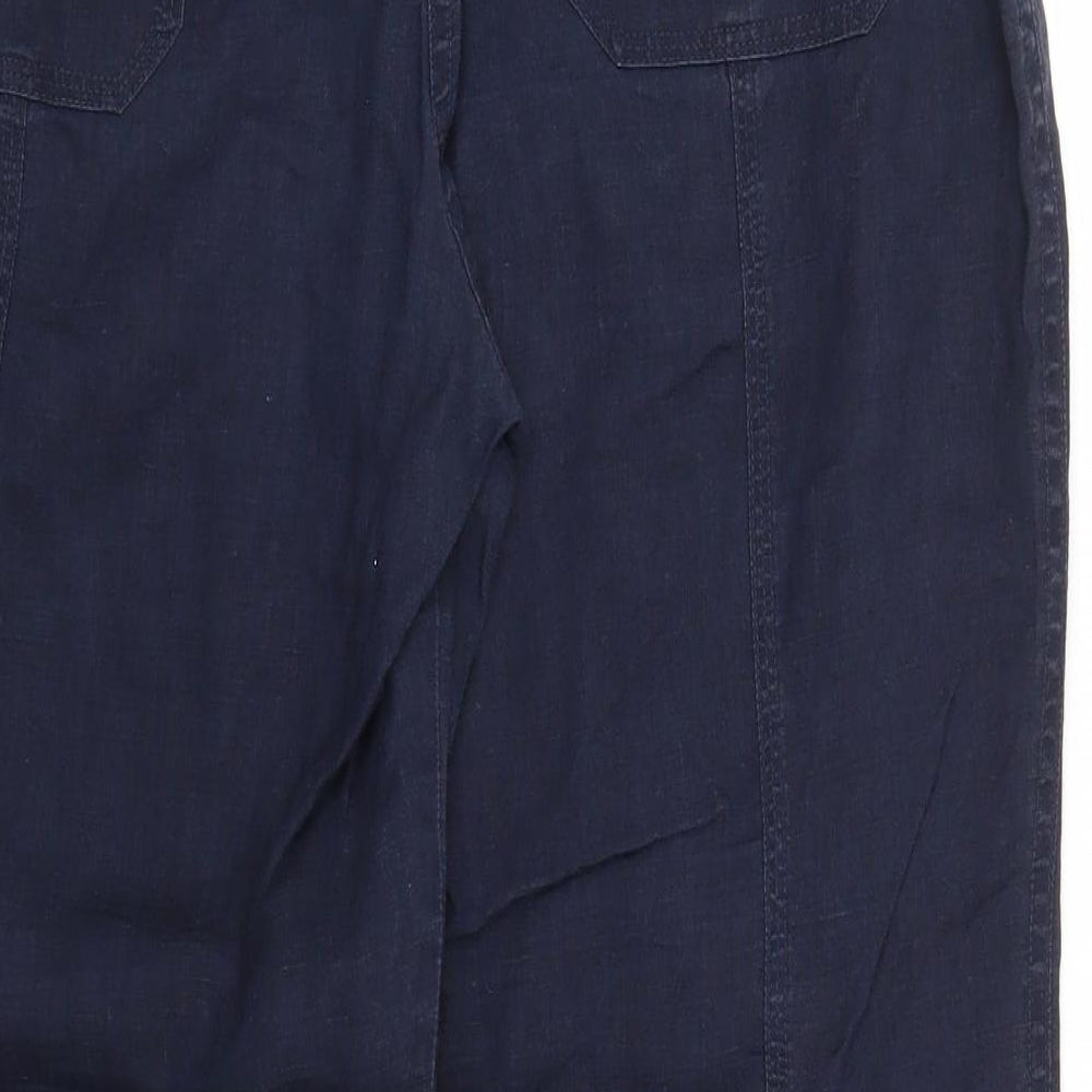 Preworn Womens Blue   Capri Trousers Size 16 L26 in