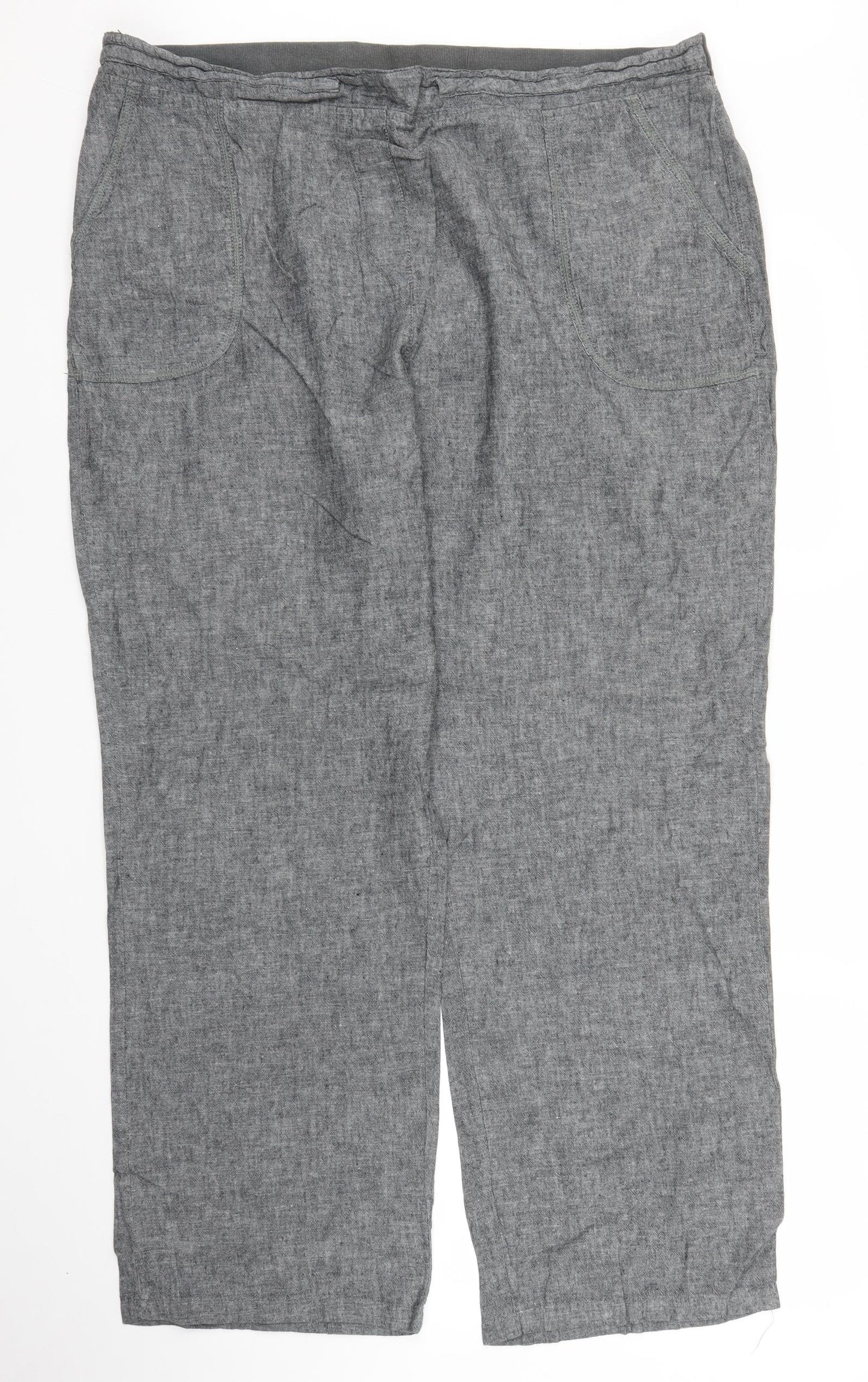 Bonmarché Womens Grey   Capri Trousers Size 20 L25 in