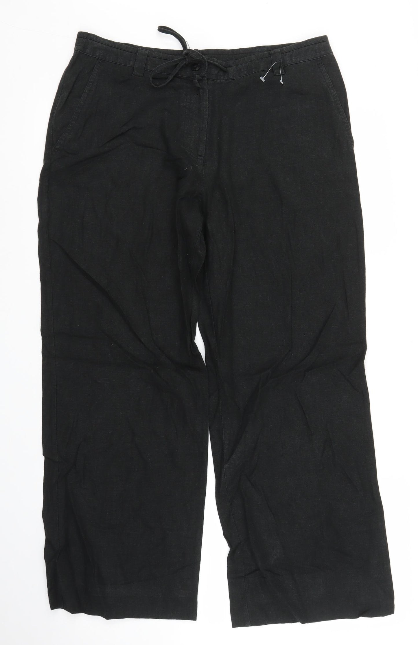 NEXT Womens Black   Capri Trousers Size 12 L25 in