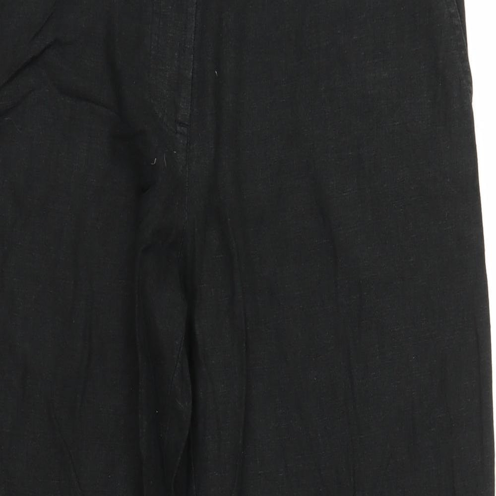 NEXT Womens Black   Capri Trousers Size 12 L25 in