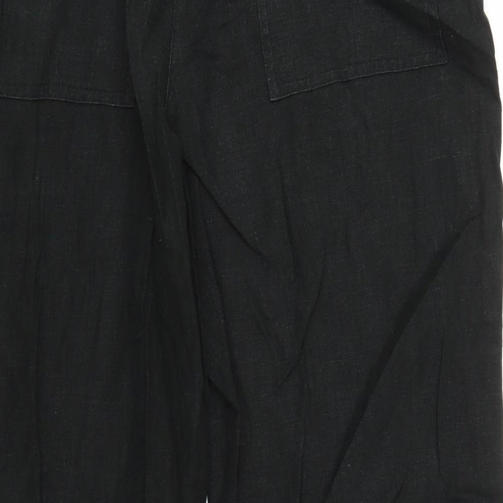 NEXT Womens Black   Capri Trousers Size 12 L25 in