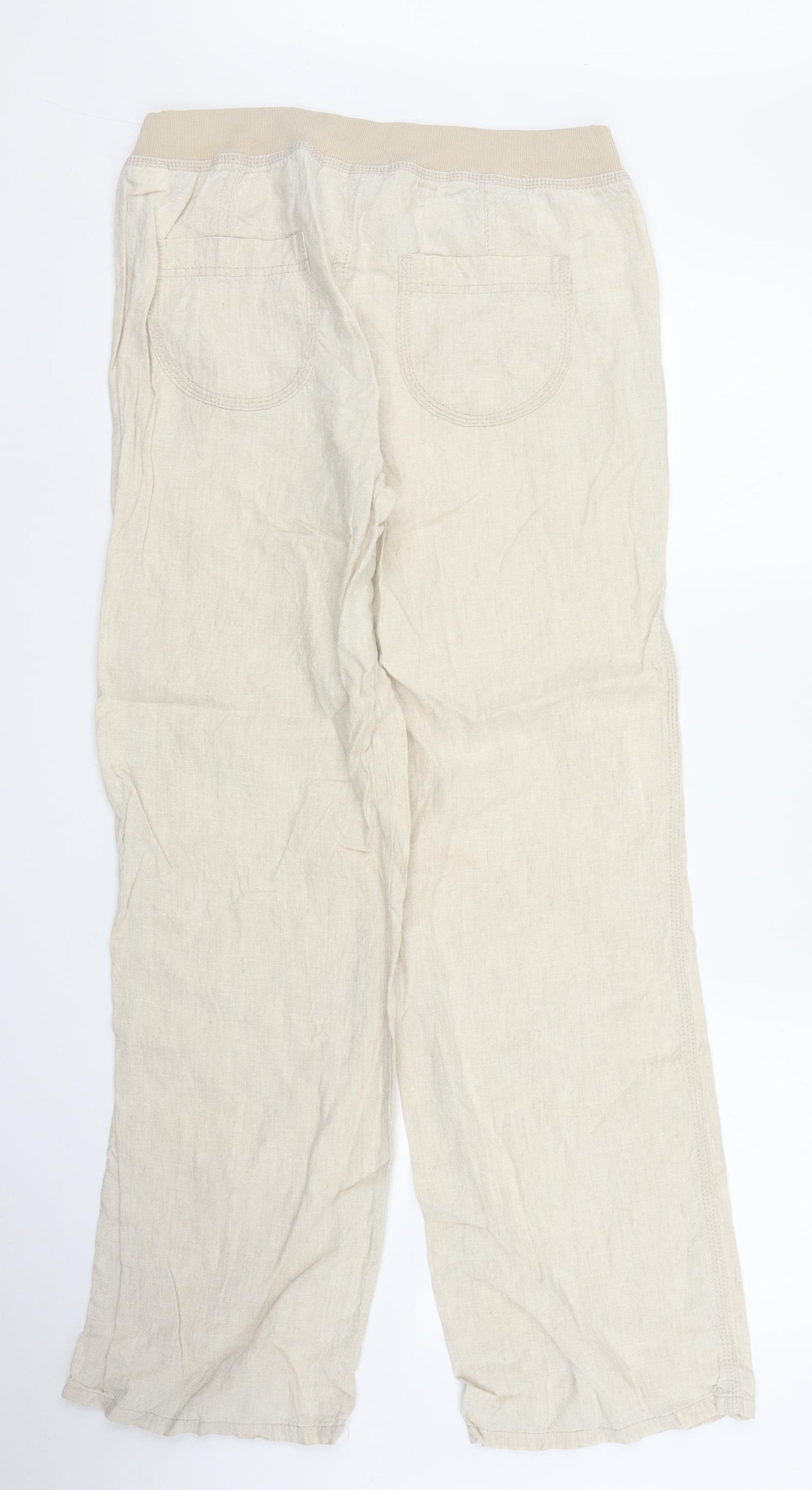 M&S Womens Beige   Trousers  Size 12 L30 in