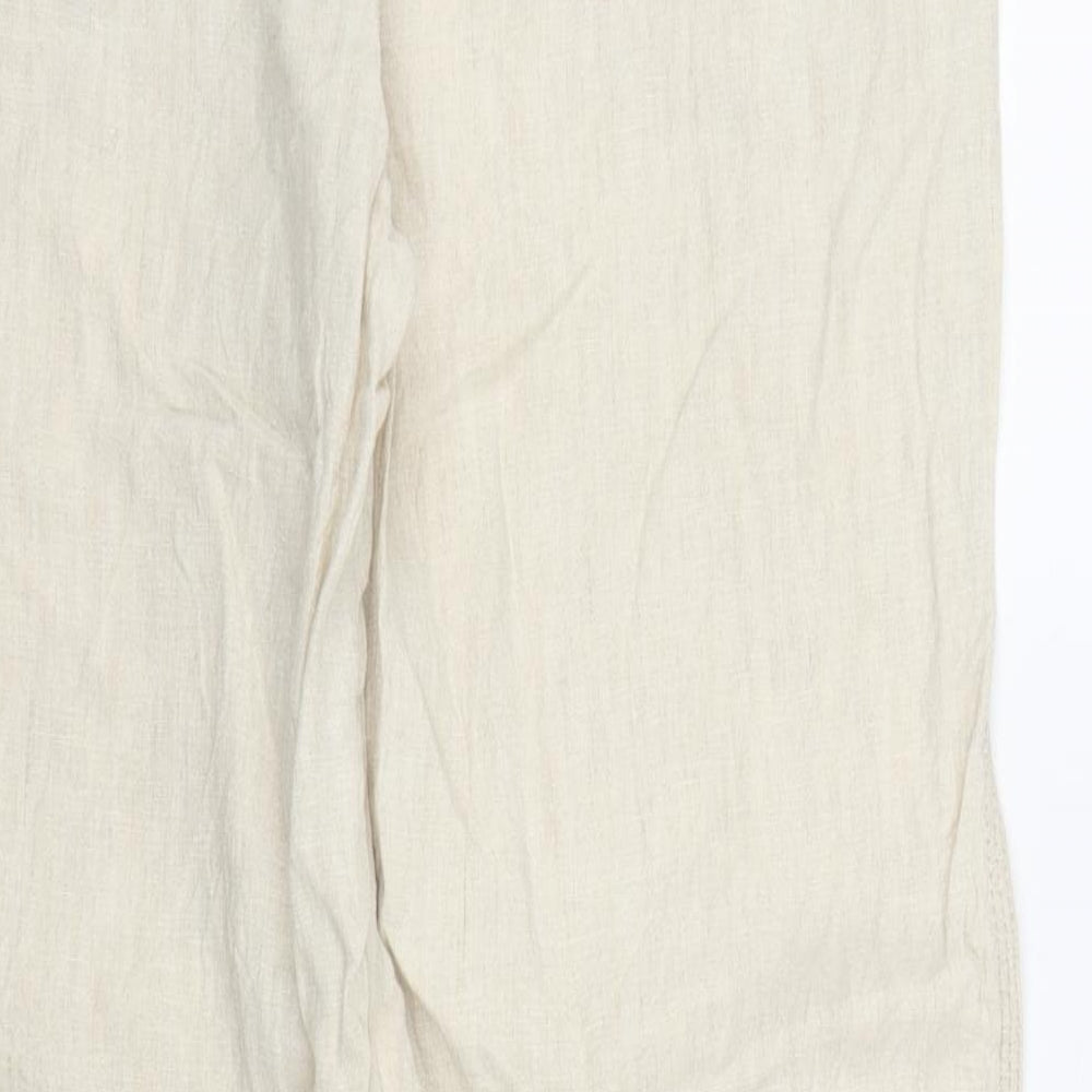 M&S Womens Beige   Trousers  Size 12 L30 in