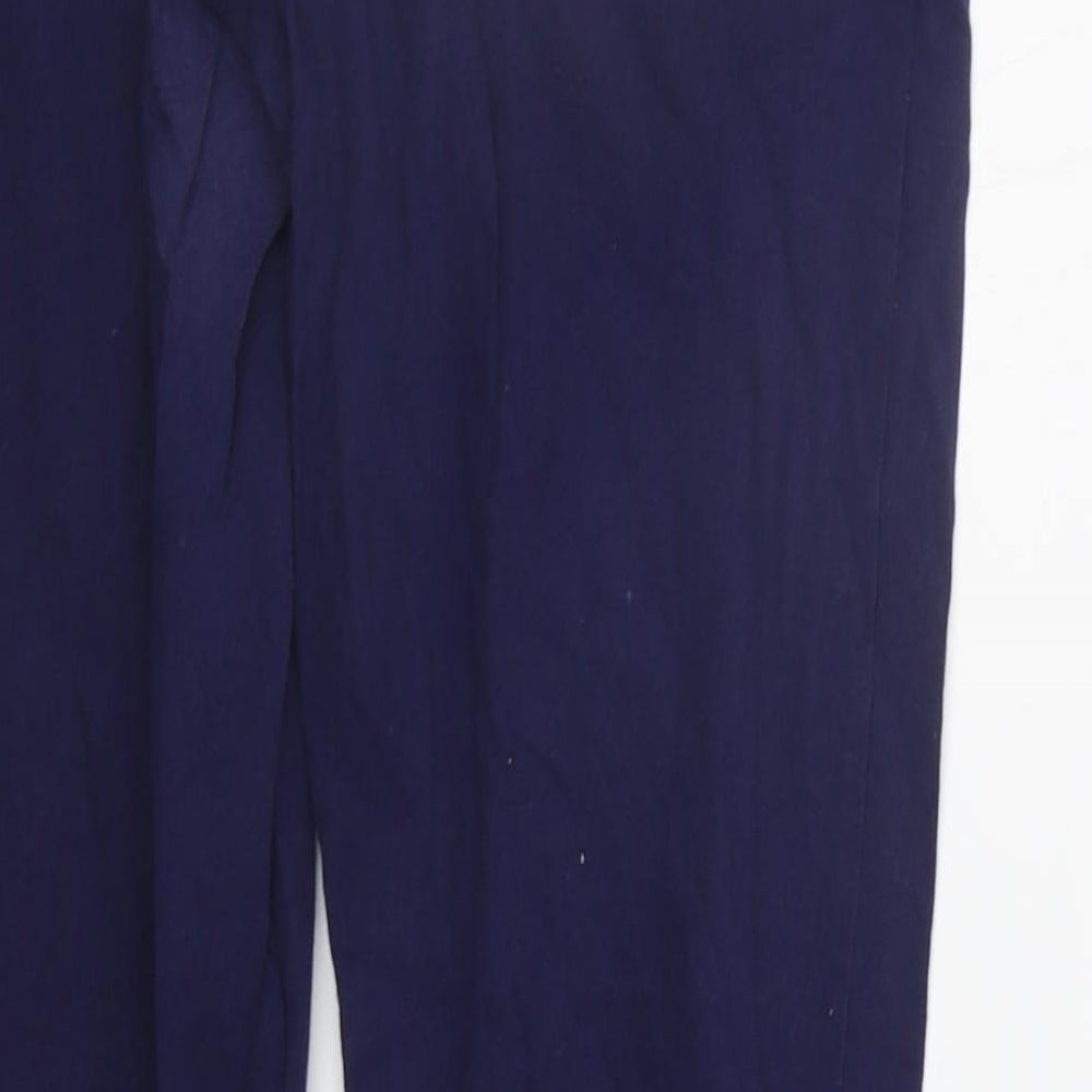 George Womens Blue Solid  Top Pyjama Pants Size 14