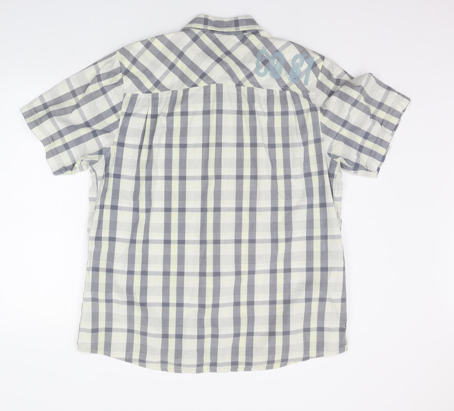 Company 81 Mens Beige Check   Button-Up Size XL