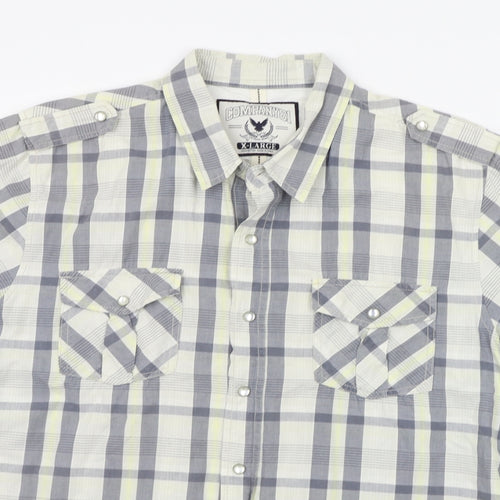 Company 81 Mens Beige Check   Button-Up Size XL
