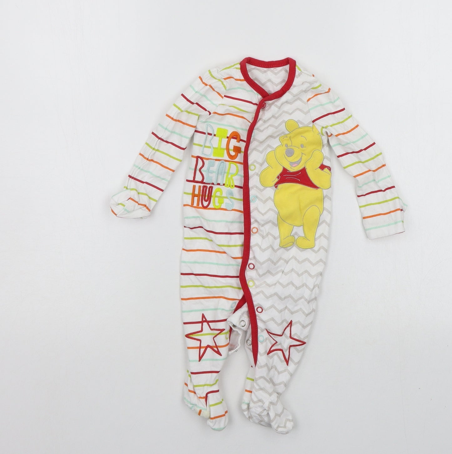 TU Baby White Striped  Babygrow One-Piece Size 3-6 Months