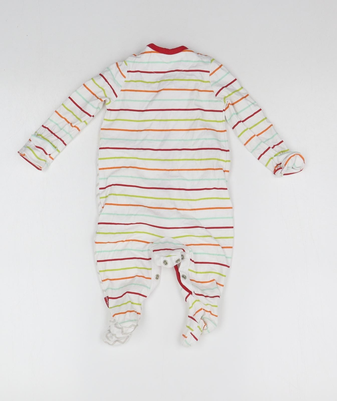 TU Baby White Striped  Babygrow One-Piece Size 3-6 Months