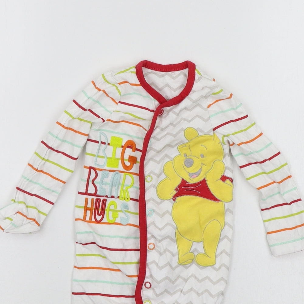 TU Baby White Striped  Babygrow One-Piece Size 3-6 Months