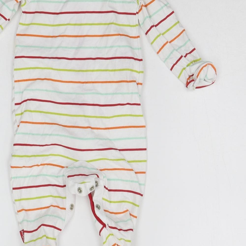 TU Baby White Striped  Babygrow One-Piece Size 3-6 Months
