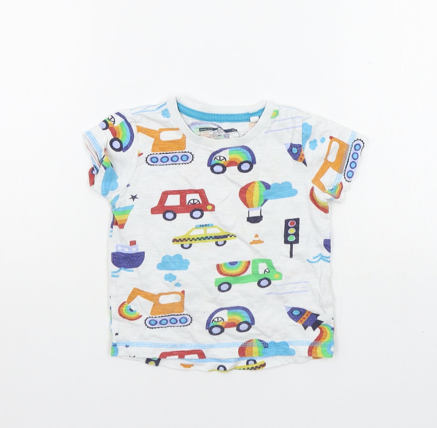 NEXT Boys White Geometric  Basic T-Shirt Size 3-6 Months