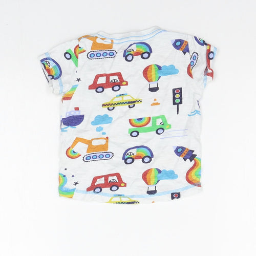 NEXT Boys White Geometric  Basic T-Shirt Size 3-6 Months